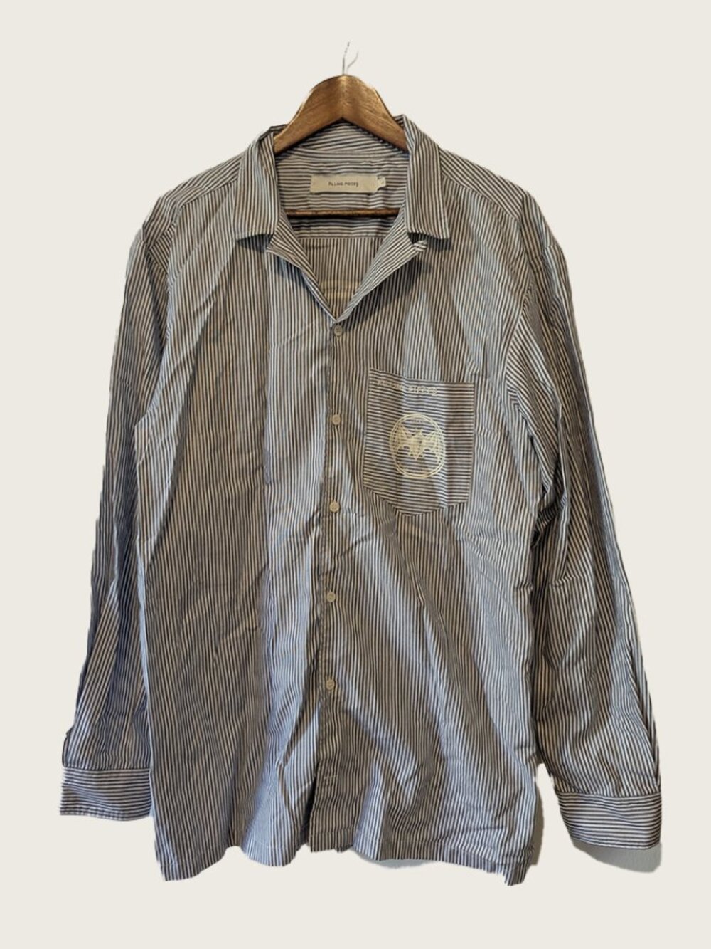 FILLING PIECES - Striped logo shirt - Sz L